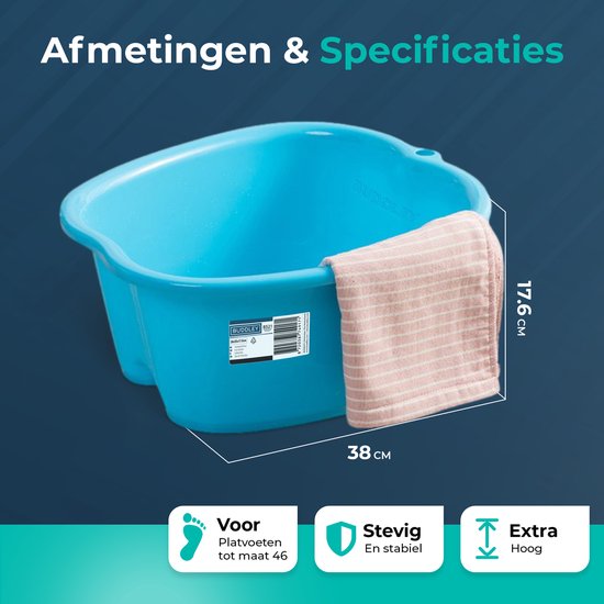 BUDDLEY Voetenbad - Voetenbaden - Voetenbadje - Voetenbad Zwembad - Voetenbad Producten - Voetbad - Voetenbad met massage punten - Blauw
