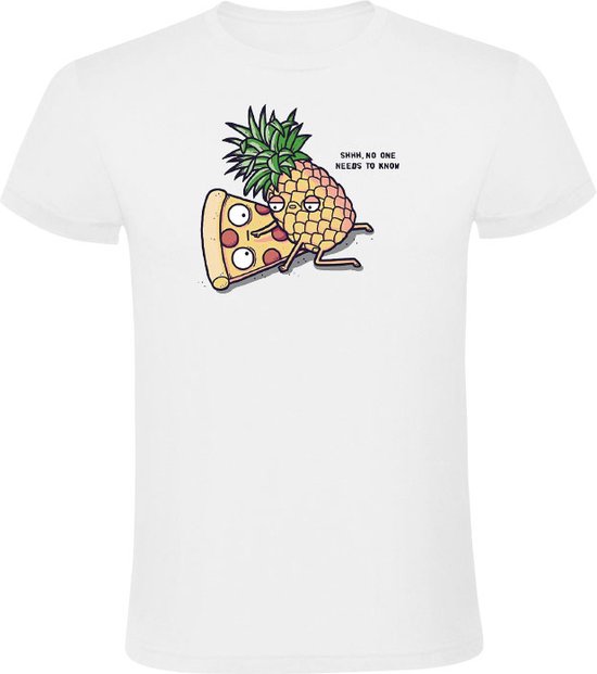 Ananas op pizza Heren T-shirt - eten - hawai - pizzaria - oven - italie - hawaiaans - feest - discussie - verjaardag - humor - grappig