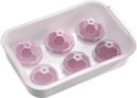 Westmark Crystal ijsblokjesvorm met deksel voor 6 ijsblokjes silicone wit | Oldenhof Westmark Crystal ijsblokjesvorm met deksel voor 6 ijsblokjes silicone wit | Oldenhof