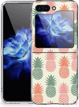 Siliconen Hoesje Geschikt voor Samsung Galaxy Z Flip 5 GSM Hoesje Ananas