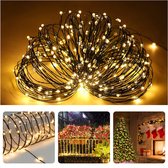 Cheqo® LED Verlichting 240 LED - 18 meter - Extra Warm Wit - Flexibel Snoer - Voor Binnen en Buiten - 8 Lichtfuncties - Energiezuinig - IP44 - Kerstverlichting voor Kerstbomen - Vensterbanken - Tuinhagen - Sfeerverlichting - Lichtsnoer