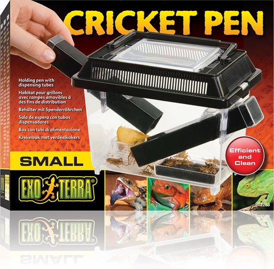 Exo Terra Cricket Pen S 3 Buizen En 2 Spons - Zwart - 20 x 15 x 12 cm - Exo Terra