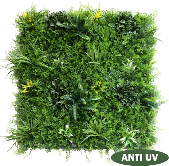 Plantenwand NEWRY - Set van 1 m² - Groen L 50 cm x H 50 cm x D 5 cm