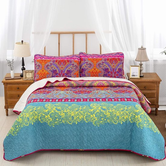 Parure De Lit Avec Housse De Couette 240X260 Rose Poudré Satin Unie