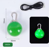 Oplaadbare hondenverlichting - Kleur Groen - Hond - Hondenlamp - Oplaadbaar - USB oplaadbare hondenlamp – Hondenlicht - Hond uitlaten – Verlichting hond - Oplaadbare verlichting