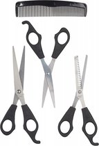 Kappersschaar set - 4-delig - Kapperset - Thuiskapper - 2x Knipscharen - 1x Haarkam - 1x Uitdunkam