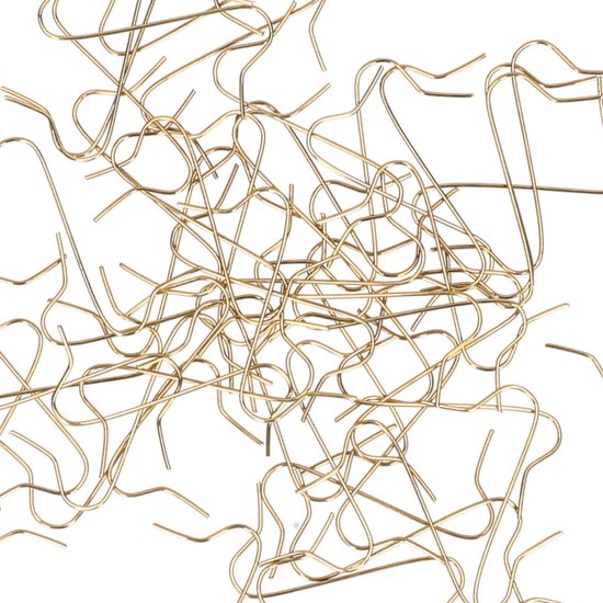 100x Crochets de suspension boules de Noël dorées - Boules de Noël suspendues - Crochets de boule de Noël