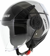 Axxis Metro jethelm Cool glans grijs M - Scooter / Brommer