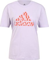 Adidas Sportshirt Dames - Lila - Maat L - T Shirt Dames