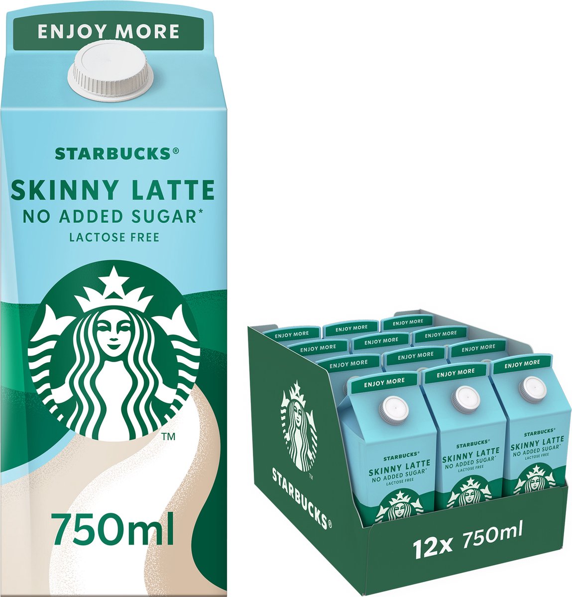 Starbucks Multiserve skinny latte ijskoffie - 12 x 750ml