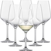 Wittewijnglas knop (set van 6), tijdloze wijnglazen voor witte wijn, vaatwasmachinebestendige Tritan-kristalglazen, Made in Germany (artikelnummer 115670)