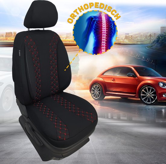 Autostoelbekleding Sets voor Ford KA RU8 2008 2009 2010 2011 2012 2013 2014 2015 2016, 5 Zetels All Weather Stoelbeschermers Comfortabele Ademende Interieur Accessoires,B-Red Autostoelbekleding Sets voor Ford KA RU8 2008 2009 2010 2011 2012 2013 2014 2015 2016, 5 Zetels All Weather Stoelbeschermers Comfortabele Ademende Interieur Accessoires,B-Red