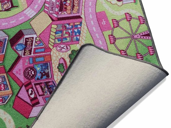 Sorprese Speelkleed - Speelmat 95x200 cm - Sweet Fantasy City - Vloerkleed Kinderkamer - Speeltapijt - Verkeerskleed - Cadeau van Sorprese — afbeelding 3