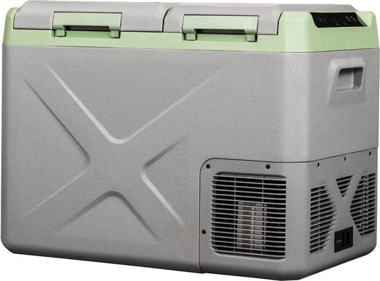 Steamy-E Single Zone Elektrische Compressor Koelbox - Dual Compartment - 33 liter - 12V en 230V - voor auto en camping - Grijs