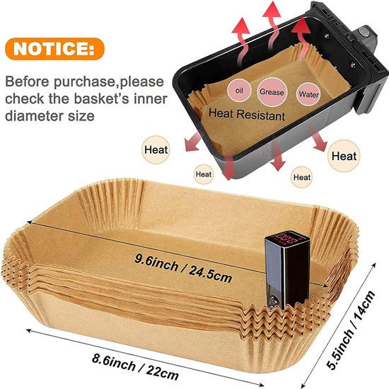 Doublures, Papier Parchemin pour Ninja Foodi Dual Dz201 Dz401, Accessoires  Papier sulfurisé