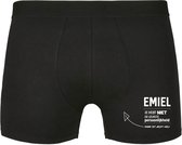 Emiel, je hebt niet de leukste persoonlijkheid, maar dit helpt wel Heren Boxershort - relatie - vriend - onderbroek - grappig