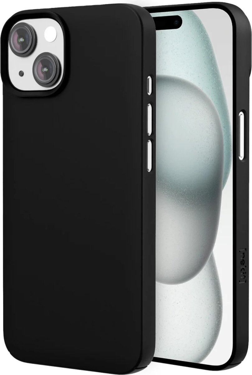 Nekit Hoesje Geschikt voor iPhone 15 | Compatibel met MagSafe | Back Cover met Magneet | Extra Dun | Lichtgewicht | Slank | Zwart