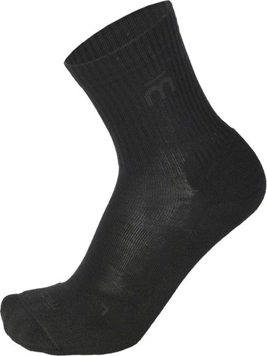 Tennis Crew Sock Medium Weight - Mico-Zwart-41 - 43