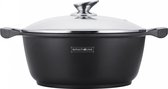 Bol.com Royalty Line BS24M Braadpan - Bakpan - Soeppan - Ø 24 cm - 3.8 Liter Kookpan Met Glazen Deksel - Antiaanbaklaag - Alumin... aanbieding