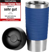 Travel Mug Wave-Design, Thermobeker/Isoleerbeker, 360 ml, Blauw [Energieklasse A]