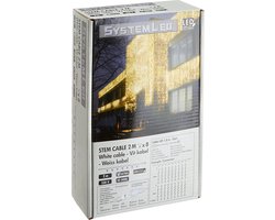 Star Trading verdeelkabel 2 m met 8 connectoren voor verlichtingssystemen Expo en LED vanStar Trading, aansluitkabel voor het uitbreiden van buitenverlichtingssystemen, wit, IP44