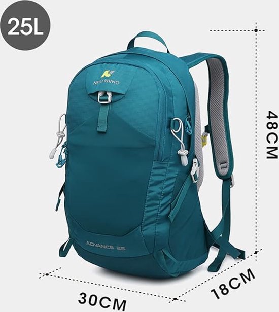 Sac à Dos Randonnée 25L Avec Ventilation – Nylon Imperméable, Porte-vessie 2,5/3L – Réfléchissant