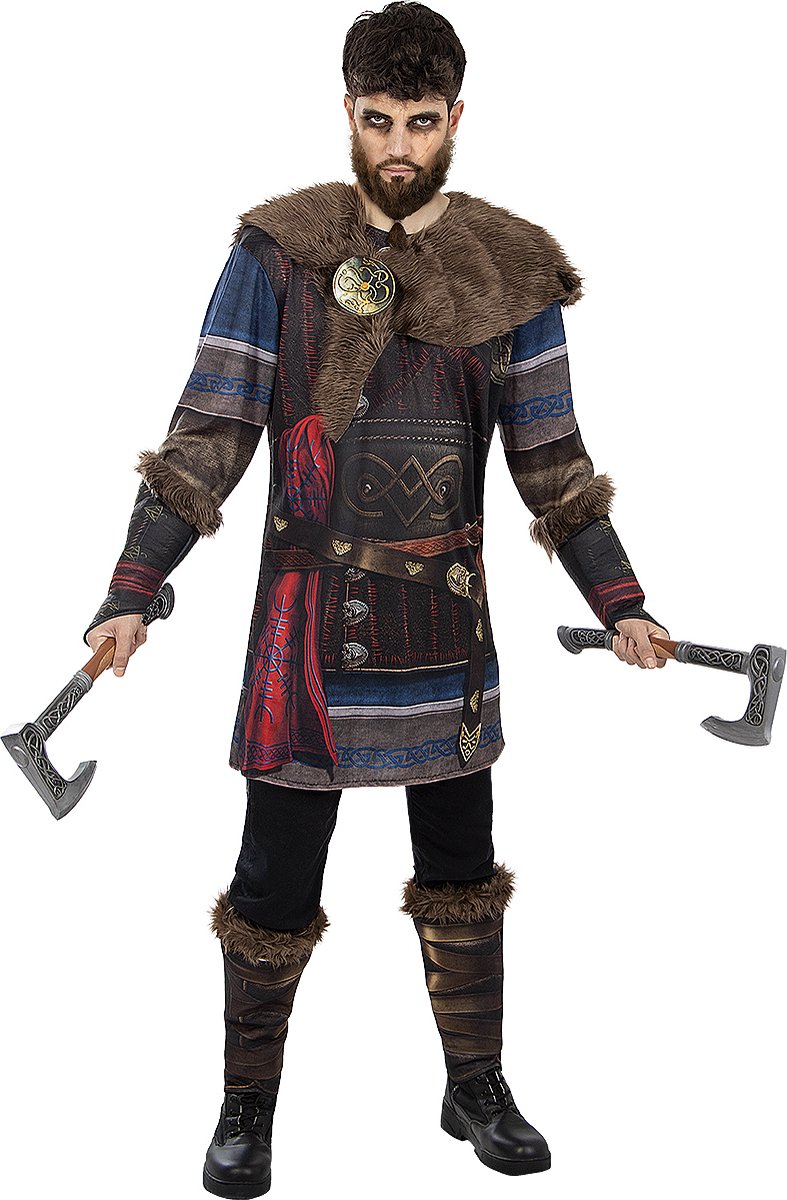 Funidelia | Eivor Assassins Creed Valhalla Kostuum voor mannen â–¶ Videospellen, Films & Series, Assassin's Creed - Kostuum voor Volwassenen Accessoire verkleedkleding en rekwisieten voor Halloween, carnaval & feesten - Maat XS - Grijs / Zilver