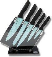 Starlyf Jade Knife Series + Standard - Ensemble de couteaux 6 pièces avec support à couteaux