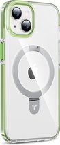 Torras geschikt voor iPhone 15 Magsafe hoesje met Kickstand standaard - Green