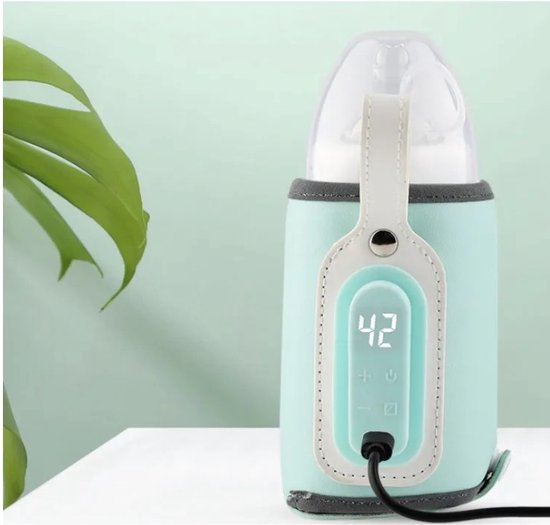 Flessenwarmer voor onderweg werkt met USB (NIET OPLAADBAAR) - Flessenverwarmer Babyfles Verwarmer - Roze - Melkverwarmer baby van Merkloos — afbeelding 2