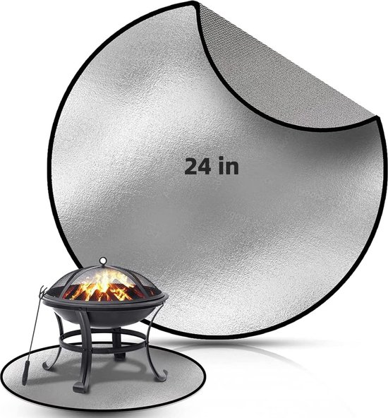 Tapis pour foyer pour poêle à bois 100x100cm, pique-Barbecue Heat