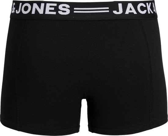 Zwarte Jack & Jones boxershorts, zicht op de achterkant met merknaam op de tailleband.