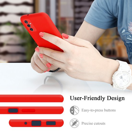 Coque Cadorabo compatible avec Samsung Galaxy M52 5G en ROUGE LIQUIDE - Housse de protection en silicone TPU flexible