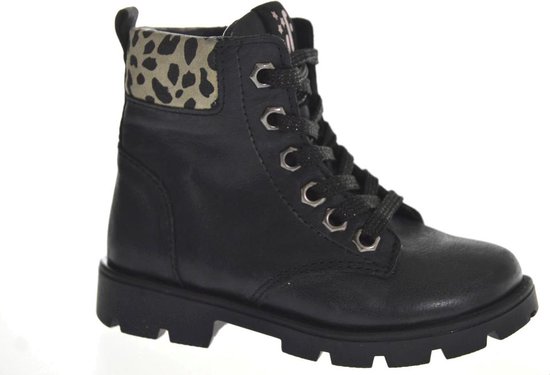 Jochie&Freaks Berny 23172 200 Black Meisjes Veterboot - Zwart - 31