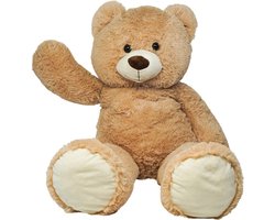 foto van JollyPluche - Knuffelbeer - Beer - Knuffel - Beer - Knuffels - Pluche Beer - Knuffel Beer - Teddy Beer - Licht Bruin - 100 cm