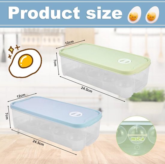 Boîte Oeufs Couvercle Boîte à Œufs Avec Couvercle - Lot De 2 - 10 Œufs - Plastique Alimentaire - Bleu/Vert Uova Fresche Boîte Oeufs Couvercle Boîte à Œufs Avec Couvercle - Lot De 2 - 10 Œufs - Plastique Alimentaire - Bleu/Vert Uova Fresche
