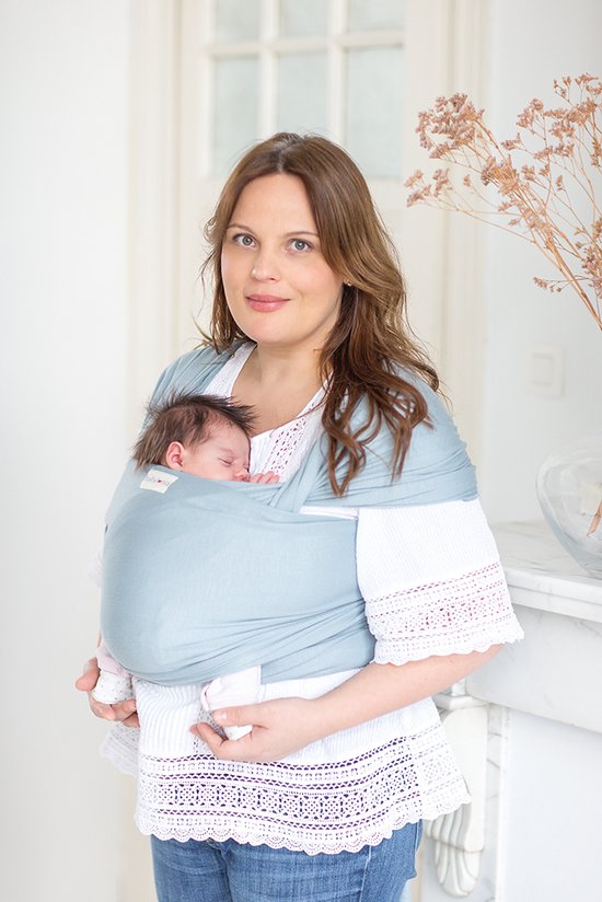 Babylonia TRICOT SLEN BAMBOO Draagdoek Baby - 500 cm - Warm Mint van Babylonia — afbeelding 5