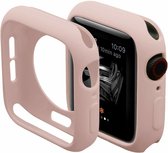 Strap-it Geschikt voor Apple Watch TPU Case - 41mm - pink sand - hoesje - beschermhoes - protector - bescherming