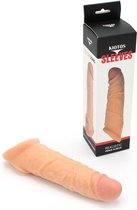 Kiotos - Penis Sleeve van 20 cm - Realistische sensatie - TPE - Licht beige