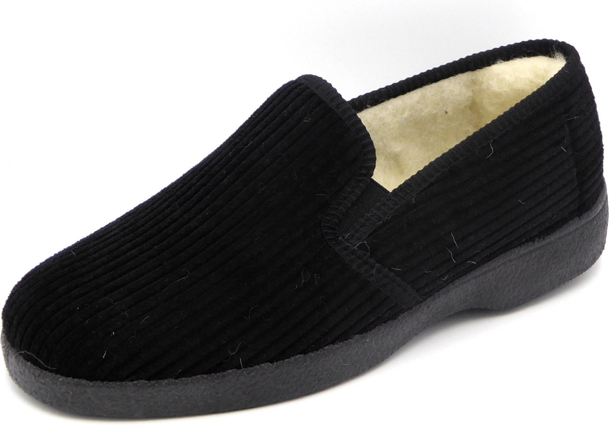 Neles Heren Pantoffel Gevoerd - 3204-L1 Zwart - Maat 47