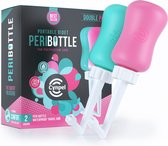 Cynpel Draagbaar Bidet voor Postpartum Zorg - 350ml Peri Fles voor Vrouwen x Set van 2- Ziekenhuis Tas Zwangerschap Essentials - Roze en Blauw