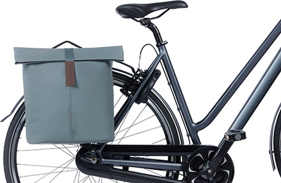 Basil City - Dubbele Fietstas - graphite blue - 32 liter van Basi — afbeelding 3