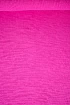 Double gauze tetrakatoen uni fuchsia roze 1 meter - modestoffen voor naaien - stoffen
