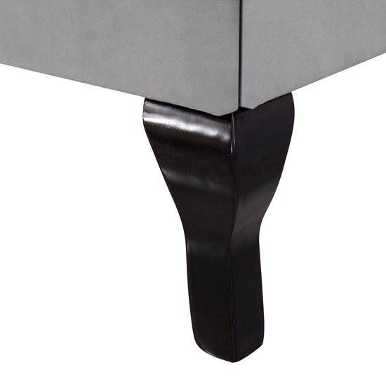 Lit double rembourré Merax - Lit pour 2 personnes avec tête de lit réglable - Grijs