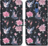 Cadorabo Hoesje geschikt voor Huawei MATE 10 LITE - Design Kraan & Bloemen No. 9 - Beschermhoes Case Cover met magnetische sluiting, standaardfunctie en kaartvakje