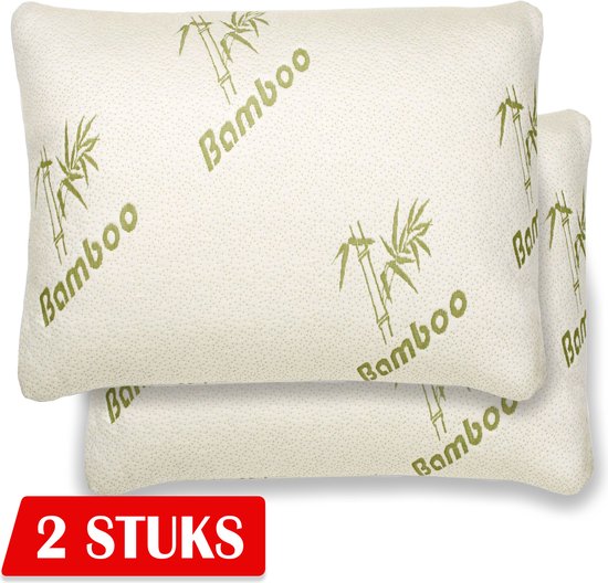 2x Bamboe Pillow Syndon Fill - Oreiller en Bamboe original - 50 x 70 CM - kussen en Bamboo pour un sommeil idéal - Microfibre - Recommandé
