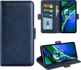 Coque Nokia G42 - MobyDefend Luxe Wallet Book Case (Fermeture latérale) - Blauw - Étui pour téléphone portable - Étui de téléphone Adapté pour : Nokia G42