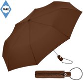 Fare Mini Paraplu - Ø97 cm - AOC - Automatisch openen en sluiten - Windproof - Polyester/Kunststof/Staal - Bruin