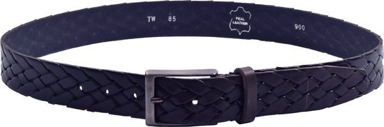 Vintage Riem | Gevlochten Zwart | 100 cm - Fashion Favorite