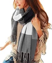 Dames geruit oversized kasjmier sjaal lange zachte wraps dames geruit oversized sjaal lange sjaal voor herfst en winter